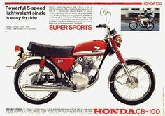 an advertisement for a motorcycle with the words supersports written in red on it