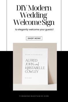 Effortlessly Design Minimalist Wedding Welcome Signs with DIY Templates Design Minimalist, Modern Diy