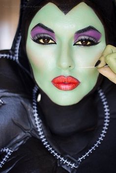 Maleficent Makeup, Halloweenský Makeup, Maleficent Costume, Cool Halloween Makeup, Witch Makeup, Special Effects Makeup, Halloween Costumes Makeup, Fantasias Halloween