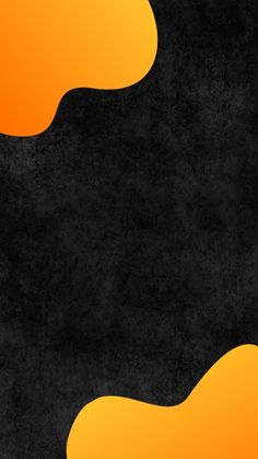 an orange and black background with some yellow shapes