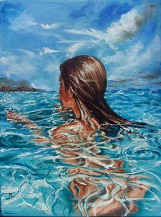 Underwater Painting, Painting Palette, Art Painting Tools, Beyond The Horizon, Water Art, Art Office, A Level Art