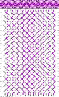 the pattern is shown in purple and white