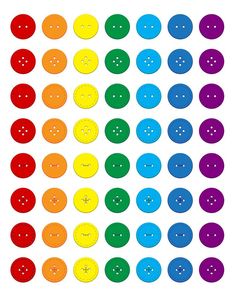 many different colored buttons arranged in rows