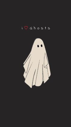 a ghost with the words i love ghosts on it