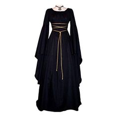 Womens Medieval Dress, Victorian Gothic Dress, Dresses Medieval, Peasant Dresses, Gothic Halloween Costumes, Bride Costume, Witch Dress, Ren Fair, Halloween Long Sleeve