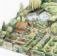 this is an image of a garden design