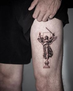 Lady Justice Tattoo, Justice Tattoo, Roman Tattoo, Statue Tattoo, Greek Mythology Tattoos, Wrist Tattoos For Guys, Lady Justice, Mythology Tattoos, Greek Tattoos