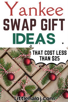 the yankee swap gift ideas that cost less than $ 25 are on sale for christmas