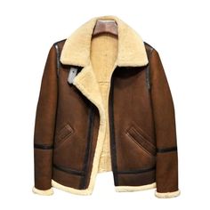 Men’s B3 Shearling Brown Leather Aviator Jacket Mens Fur Coat, Flying Jacket, Mens Fur, Sheepskin Jacket, Sheepskin Coat, Aviator Jackets, Aviator Style, Flight Jacket, Genuine Leather Jackets