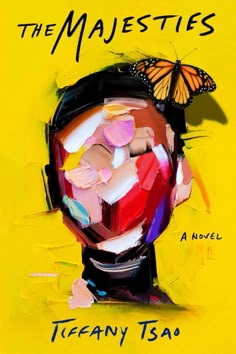 the cover of the novel, the maesties by tiffany tsaia with a painting of a man's head