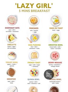 Lazy girl meal Ideas For Breakfast Healthy, Lazy Girl Breakfast, Healthy Breakfast Prep Ideas, Healthy Food Plan For A Week, One Person Breakfast Ideas, Healthy Food Tips, Simple Breakfast Recipe, Healthy Girl Breakfast, Healthy Food For Work