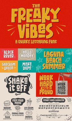 Introducing The Quirky Hand Drawn Font Bundle – a delightful collection of fonts bursting with character and charm! This bundle is packed with a variety of unique hand-crafted typefaces that are perfect for adding a personal touch to your projects. Whether you're designing fun logos & branding elements, playful packaging, or creative social media graphics, these fonts bring a fun hand-drawn vibe that's sure to catch the eye. Unleash your imagination and add a touch of whimsy to your work with th Retro Free Font, Fun Typography Logo, Quirky Branding Design, Modern Playful Branding, Hand Drawn Graphic Design, Stylish Number Fonts, Quirky Logo, Fun Logos, Playful Packaging