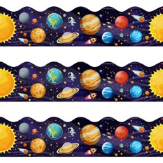 the solar system wallpaper border