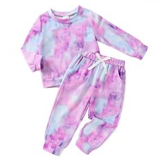 Toddler baby girls fall winter tie dye clothes outfits, kid long sleeve top pants sweatsuit 2 pcs set, baby clothing set. Crewneck blouse t-shirt and matching trousers, comfortable winter fabrics keep your little one warm in the cold fall and winter, and casual tracksuits keep your little kid moving more easily. Pink, green baby girl sweatshirt outfits for 12-18M,18-24 months, 2-3t,3-4 years old, 4t-5t. Younger Tree focuses on baby clothes, strives to provide comfortable wearing experience for c Tie Dye Clothes, Dye Clothes, Sweatshirt Outfits, Kids Falling, Girls Fall, Sweatpants Outfit, Tie Dye Outfits, Sweatshirt Set