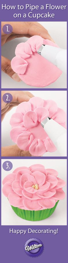 how to make a flower out of cupcakes