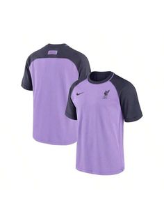 a purple and black shirt with the word, nike on it's left chest