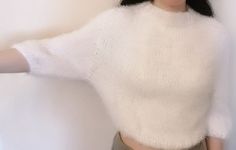 White Knitted Sweater Women, Very Fine Sweater, Short Knit Sweater, Cropped Knit Sweater, Fluffy Knit Sweater, Soft Sweater Our products are created according to customer's exact sizes. Every clothing is knitted with love. With personalization you can tell us your exact sizes. Handmade Materials: Premium Acrylic, Polyamide 30 degree Wash/ Hand Wash See more hand knitted products of our shop https://www.etsy.com/shop/TINAFASHIONSHOP White Knitted Sweater, Fluffy Knit, Sweater Cropped, Cropped Knit Sweater, White Knit Sweater, Soft Sweater, Pullover Sweater Women, Sweater Women, Softest Sweater