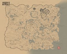 a map of the kingdom of hyrule