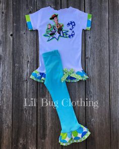 Buzz Woody Birthday Girl Outfit Toy Story Outfit, Bug Clothing, Toy Story Woody, Toy Story Theme, Woody And Buzz, Toy Story Birthday Party, Birthday Girl Outfit, Woody Toy Story, Toy Story Birthday