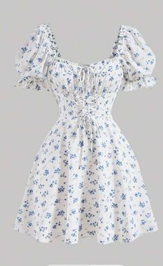 Cute Dresses For Teens Aesthetic, Dress Outfits Short, Soft Blue Dress, Revealing Clothes, Cool Dresses, Colloidal Oatmeal, Cute Short Dresses, Cute Dress Outfits