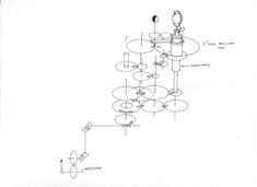 a drawing of an electrical device with diagrams on the front and back side of it