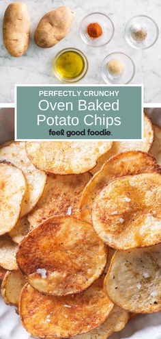 baked oven baked potato chips with oil and seasoning