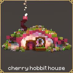 an image of a house made out of legos and bricks with the words cherry habit house