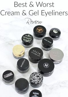 BestWorst CreamGel Eyeliners ReviewBobbi BrownMACKylieDrugstoreMore Mac Eyeliner Gel, Bobbi Brown Gel Eyeliner, Best Gel Eyeliner, Heart Makeup, Eye Products, Summer Coloring, Cream Eyeliner