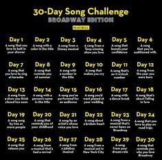 the 30 day song challenge poster