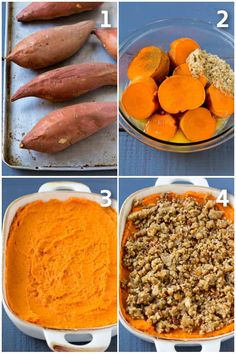 the steps to make sweet potato casserole