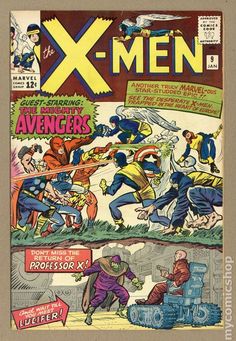 an old comic book cover with the title x - men and other comics on it