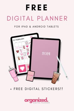 FREE 2024 Digital Planner Download Now Get Organized Business Planner Printables, Free Planner Inserts, Planner Template Free, Budget Planner Free, Digital Planner For Ipad