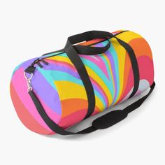 Groovy Hypnotic Rainbow Heart • Millions of unique designs by independent artists. Find your thing. Rainbow Heart, Heart Design, Travel Bags, Zipper Pocket, Duffle Bag