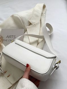 Bag For Love - Minimalist Flap Baguette Bag - Women Shoulder Bags Product Description Color White Strap Type Adjustable Pattern Type Plain Style Fashionable Quantity 1 piece Type Square Bag Coating 100% Polyurethane Composition 100% Polyurethane Material PU Leather Size Chart INCH CM Size Bag Width Bag Height Bag Length one-size 3.1 4.7 8.7 Size Bag Width Bag Height Bag Length one-size 8 12 22 Similar Products h2 { text-align: center; } .red-box { width: 100%; display: flex; flex-direction: row; White Shoulder Bag, Pu Fabric, Baguette Bag, Bird In Bag, Square Bag, White Bag, Leather Tote Bag, Olivia Mark, Kate Spade Crossbody