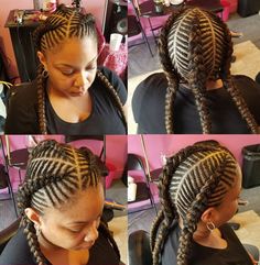 African American Three Fishbone Braids Free Hand Hairstyles, Tree Braids Hairstyles, Fishbone Braid, Fishtail Hairstyles, Fishtail Braid Hairstyles, Blonde Box Braids, Braided Hairdo