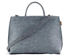 This is a designed and made by me dark gray large felt bag with handles. It is made out of strong, technical felt, 4mm thick. Simple, minimalist design. Zipper closure purse / big size felted crossbody handbag / light gray long strap work bag. The bag looks really nice. Measurements: height 30 cm/ 12 inch depth max 15 cm/ 6 inch maximum width 45 cm/ 17.8 inch The bag has a zip closure. It was made taking care of each small detail. The bag stands on it's own. - 2 zippered pocked inside, - 1 mobil Gray Tote Satchel With Handles, Gray Tote Satchel For Daily Use, Everyday Gray Satchel With Top Carry Handle, Gray Top Handle Satchel For Everyday Use, Everyday Felt Tote Bag, Everyday Gray Top Handle Satchel, Gray Tote Satchel For Office, Gray Rectangular Satchel With Leather Handles, Rectangular Felt Shoulder Bag For Daily Use