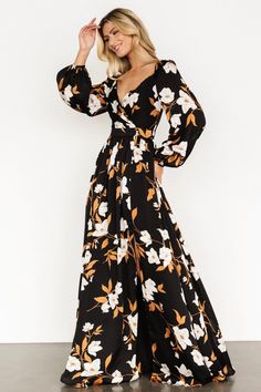 Treat yourself to a stunning dress. Tristan features a black floral color! This dress flows effortlessly. Maxi Dress Black, Floral Color, Stunning Dresses, Black Maxi Dress, Treat Yourself, Black Floral, A Black, Dress Black, Maxi Skirt