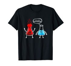 an image of two flasks talking to each other on the same t - shirt