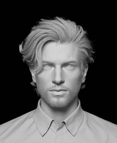 ArtStation - Man, Gui Wenlong Gelled Back Hair Man, Unique Male Hairstyles Drawing, Hair Model Men, Hair Reference Men, Fantasy Male Hairstyles, Unique Male Hairstyles, Male Short Hair, Mens Slicked Back Hairstyles, Fnaf Designs