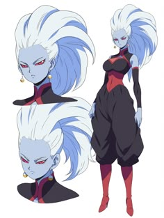 an anime character with white hair and blue eyes