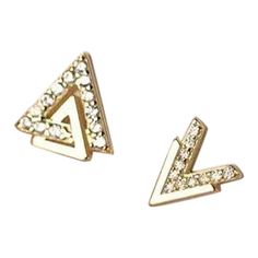 14K Solid Gold Triangle V Shape Stud Earrings Diamond Women Wedding Party Gift Light weight can be worn everyday Additional information: Condition: New with tags: A brand-new, unused, and unworn item (including handmade items) in the original packaging (such as the original box or bag) and/or with the original tags attached. V Size: 0.8x0.6 Cm Approx Shape: Triangle Closure: Butterfly Occasion: Anniversary, Birthday, Christening, Christmas, Confirmation/Communion, Engagement, Father's Day, Gradu Lobe Orbital, Ear Jacket Earring Gold, Stud Earrings Diamond, Gold Ear Jacket, Round Diamond Earrings, Cat Earrings Studs, Gold Triangle, Gold Diamond Studs, Wedding Party Gift