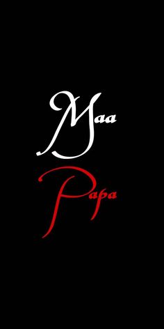 a black background with red and white lettering that says,'ma paa '