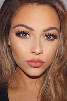 Not Boring Natural Makeup Ideas Your Boyfriend Will Love ★ See more: http://glaminati.com/best-natural-makeup-looks/ Teknik Makeup, Wedding Hairstyles And Makeup, Best Natural Makeup, Make Up Inspiration, Long Eyelashes, Beauty Make-up, Makijaż Smokey Eye, Makeup Hacks