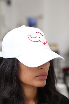 With unique designs you won't find anywhere else, our caps are the quality type that are designed with a thicker woven fabric. Not those flimsy weak ones that lose shape. 100% stitched embroidered design. Sport cap. Curved brim. Dry Clean Only. Comes in: adjust back. Perfect for those Devastating Divas who needs head/face protection from the sun, sweat and elements while out doing fitness, events or anything fun. Casual White 5-panel Fitted Hat, White Cotton Hat With Embroidered Logo, White Baseball Cap With Embroidered Logo, White Casual Dad Hat With Embroidered Logo, Casual White Dad Hat With Embroidered Logo, White 5-panel Hat With Embroidered Logo, Adjustable White Baseball Cap With Embroidered Logo, White Adjustable Baseball Cap With Embroidered Logo, White Baseball Cap With Embroidered Logo, Adjustable Fit