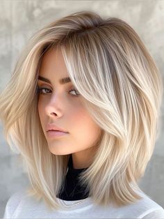 Blonde Hair Transformations, Long Bob Haircuts, Blonde Hair Inspiration, Short Hair Color, Short Blonde Hair, Hair Transformation, Hair Today, Blonde Hair Color, Hair Dos