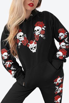 Love to Death Skulls & Roses Boyfriend Fit Hoodie Love to Death original skulls & Roses graphics. Printed on a plush cozy mens/unisex sized hoodie for that comfy roomy boyfriend fit that feels like a hug. 100% Cotton premium fleece Will not pill and maintains its quality wash after wash. Model size: 36" bust wearing size Medium Size Tip: If you want a roomier oversized "boyfriend" fit go up a size than what is listed on size chart below. For a regular fit true to your size, go by the size sugges Roses Boyfriend, Pin Up Pants, Baddie Fashion, Harley Davidson Shoes, Character Clothing, Fashionably Late, Biker Outfit, Pin Up Outfits, Skull Clothing