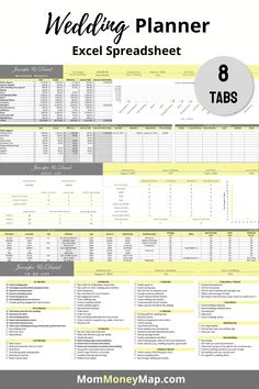 wedding planning excel budget Wedding Excel Spreadsheets, Wedding Categories, Excel Sheet, Excel Budget Template, After The Wedding, Wedding Guest List, Wedding Budget, Wedding Activities, Template Wedding