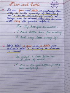 an open notebook with writing on it that has been written in different colors and sizes