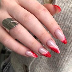 The 35 most beautiful bright red nails for summer for 2024: from chic red nail art to unique styles, here are the nail trends of the season. summer red nails, red nails acrylic, red french tip nails, red nail designs, red almond nails, red nails ideas, short red nails, trendy summer nails.