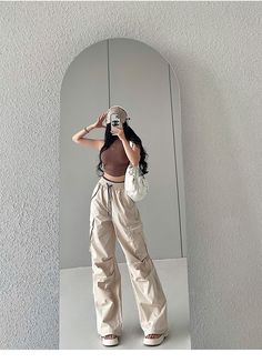 Brand: other/otherSize: S M LStyle: StreetStreets: European and AmericanPopular elements: pocketsColor classification: khaki black pink gray blueYear Season: Summer 2023Clothing style details: pocketsTrouser length: Long pantsWomen's pants type: cargo pantsMaterial composition: Other materials Sporty Beige Pants With Pockets, Trendy Beige Cargo Pants With Cargo Pockets, Beige Outdoor Pants With Side Pockets, Trendy Beige Cargo Pants With Multiple Pockets, Beige Streetwear Bottoms With Multiple Pockets, Sporty Beige Bottoms With Side Pockets, Beige High Waist Pants With Multiple Pockets, Trendy Beige Cargo Pants With Side Pockets, Trendy Khaki Parachute Pants With Side Pockets